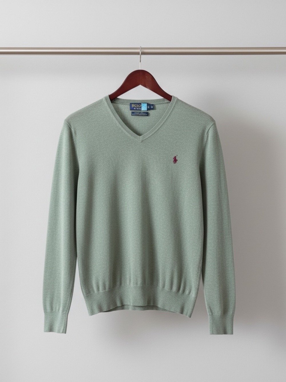 Polo by Ralph Lauren Sage Green V-Neck Sweater